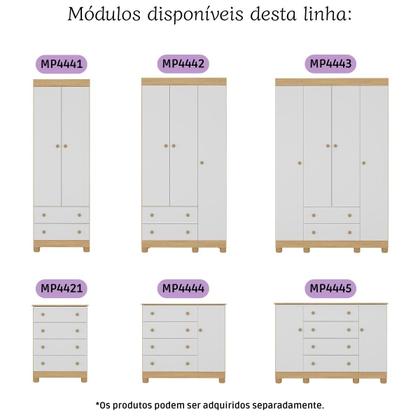 Imagem de Quarto de Bebê Completo com Berço Americano 3 em 1 para Colchão 130x70cm Allegra Multimóveis MP4586