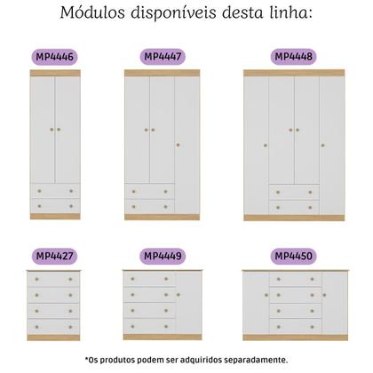 Imagem de Quarto de Bebê Completo com Berço Americano 3 em 1 para Colchão 130x70cm Encanto Multimóveis MP4581