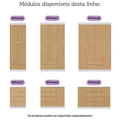 Imagem de Quarto de Bebê Completo com Berço Americano 3 em 1 para Colchão 130x70cm Encanto Multimóveis MP4585