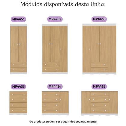 Imagem de Quarto de Bebê Completo com Berço Americano 3 em 1 para Colchão 130x70cm Realeza Multimóveis MP4583