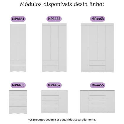 Imagem de Quarto de Bebê Completo com Berço Americano 3 em 1 para Colchão 130x70cm Realeza Multimóveis MP4583