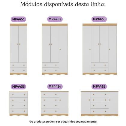 Imagem de Quarto de Bebê Completo com Berço Americano 3 em 1 para Colchão 130x70cm Realeza Multimóveis MP4583