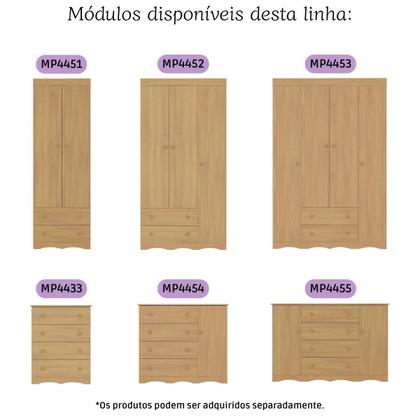 Imagem de Quarto de Bebê Completo com Berço Americano 3 em 1 para Colchão 130x70cm Realeza Multimóveis MP4595