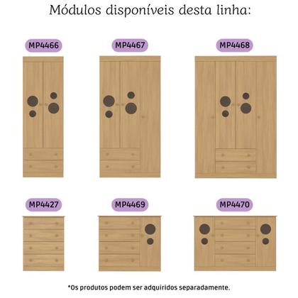 Imagem de Quarto de Bebê Completo com Berço Americano 3 em 1 Pirulito Multimóveis MP4621