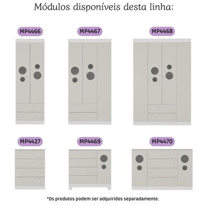 Imagem de Quarto de Bebê Completo com Berço Americano 3 em 1 Pirulito Multimóveis MP4625