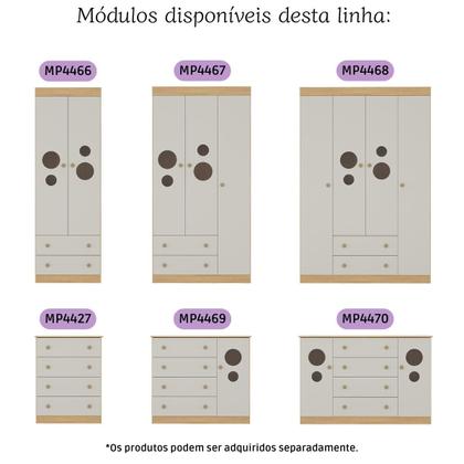 Imagem de Quarto de Bebê Completo com Berço Americano 3 em 1 Pirulito Multimóveis MP4625