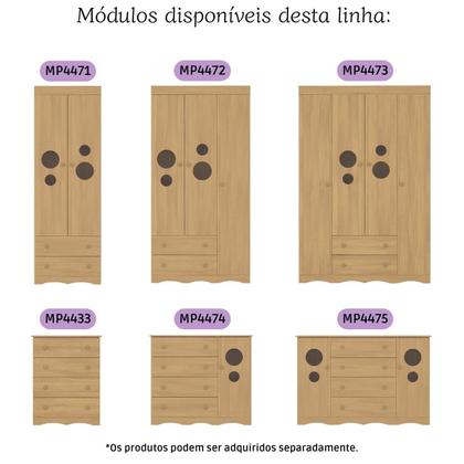 Imagem de Quarto de Bebê Completo com Berço Americano 3 em 1 Sonho Multimóveis MP4627