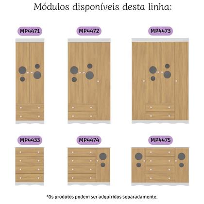 Imagem de Quarto de Bebê Completo com Berço Americano 3 em 1 Sonho Multimóveis MP4627