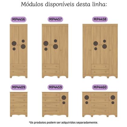 Imagem de Quarto de Bebê Completo com Berço Americano 3 em 1 Suspiro Multimóveis MP4624