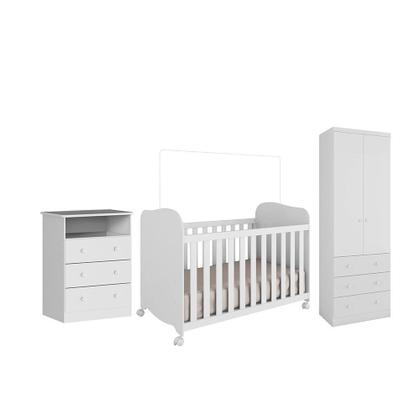 Imagem de Quarto de Bebê Completo com Berço Americano Guarda Roupa Cômoda Teka Espresso Móveis