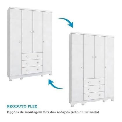 Imagem de Quarto de Bebê Completo com Berço Americano Guarda-Roupa e Cômoda Mimo 100% MDF Espresso Móveis