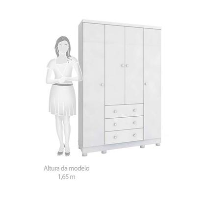 Imagem de Quarto de Bebê Completo com Berço Americano Guarda-Roupa e Cômoda Mimo 100% MDF Espresso Móveis