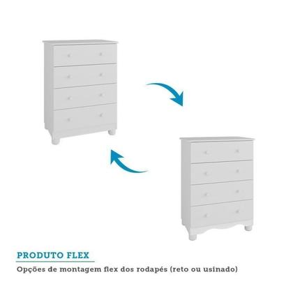 Imagem de Quarto de Bebê Completo com Berço Americano Guarda-Roupa e Cômoda Mimo 100% MDF Espresso Móveis