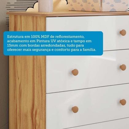 Imagem de Quarto de Bebê Completo com Berço Americano Guarda-Roupa e Cômoda Mimo 100% MDF Espresso Móveis