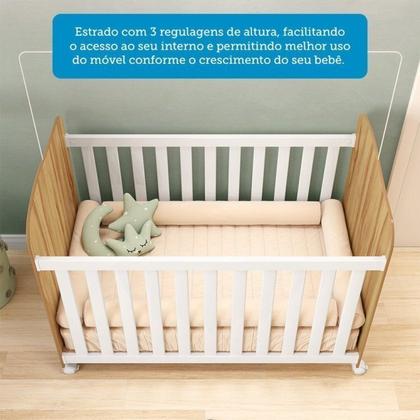 Imagem de Quarto de Bebê Completo com Berço Americano Guarda-Roupa e Cômoda Mimo 100% MDF Espresso Móveis