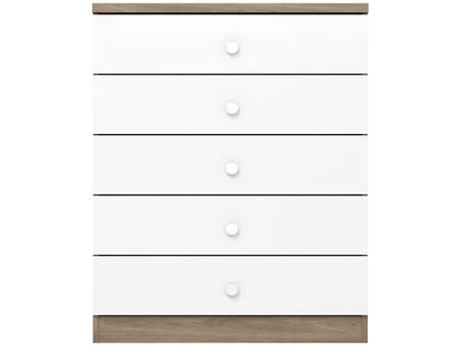 Imagem de Quarto de Bebê Completo com Berço Cômoda e Guarda-roupa Henn Bala de Menta Rústico e Branco