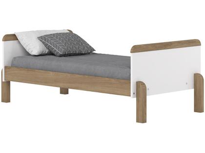 Imagem de Quarto de Bebê Completo com Berço Cômoda e Guarda-roupa Henn Ternura Branco e Jequitibá