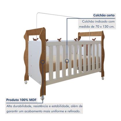 Imagem de Quarto de Bebê Completo com Cômoda, Berço e Guarda Roupas Mila