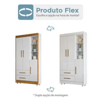 Imagem de Quarto de Bebê Completo com Cômoda, Mini Berço com Colchão e Guarda Roupas Lila