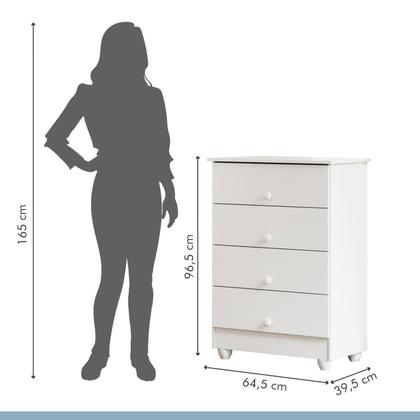 Imagem de Quarto de Bebê Completo com Cômoda, Mini Berço com Colchão e Guarda Roupas Lila