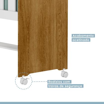 Imagem de Quarto de Bebê Completo com Cômoda, Mini Berço com Colchão e Guarda Roupas Lila