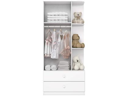 Imagem de Quarto de Bebê Completo com Guarda-roupa Berço e Cômoda Henn Labirinto Branco