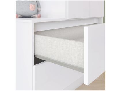 Imagem de Quarto de Bebê Completo com Guarda-roupa Berço e Cômoda Henn Labirinto Branco