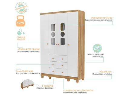 Imagem de Quarto de Bebê Completo com Guarda-roupa Berço