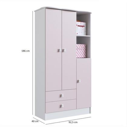 Imagem de Quarto de Bebê Completo com Guarda-Roupa e Cômoda Arco-Íris