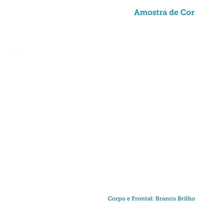 Imagem de Quarto de Bebê Completo com Guarda Roupas 3 Portas Cômoda e Berço com Rodizio 100% Mdf Lana Espresso Branco Brilho