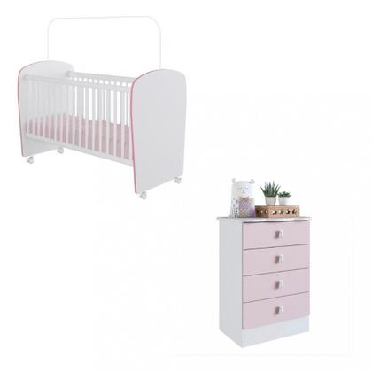 Imagem de Quarto de Bebê Completo Cômoda e Berço Corujinha Percasa