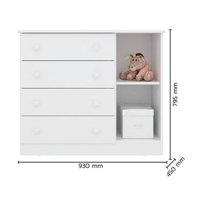 Imagem de Quarto De Bebê Completo Doce Sonho Branco Com Rodízios Qmovi