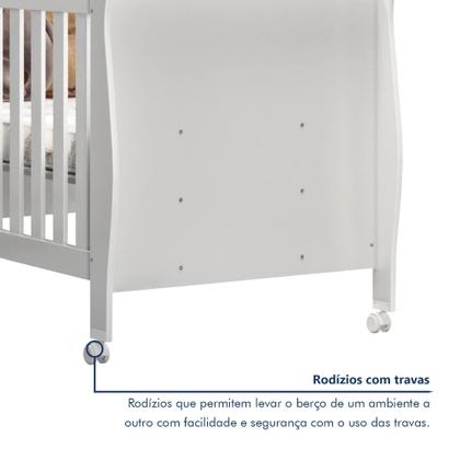 Imagem de Quarto de Bebê Completo Gêmeos com Guarda-roupa, 2 Berços e Cômoda Gael