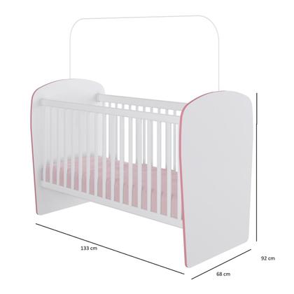 Imagem de Quarto de Bebê Completo Guarda Roupa 3 Portas 2 Gavetas com Berço Arco-Íris