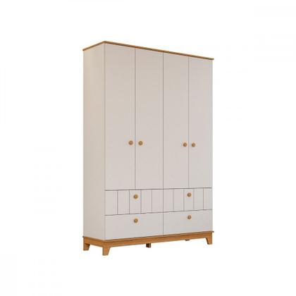 Imagem de Quarto de Bebê Completo Guarda Roupa 4 Portas Cômoda e Berço Liza Permobili