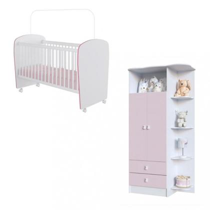 Imagem de Quarto de Bebê Completo Guarda Roupa e Berço Corijinha Percasa