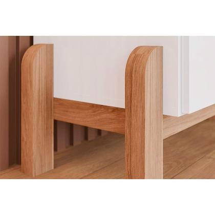 Imagem de Quarto de Bebê Completo Ternura 3 Peças (1 Guarda Roupa + 1 Berço + 1 Cômoda) QI79 Branco/Jequitiba - Henn