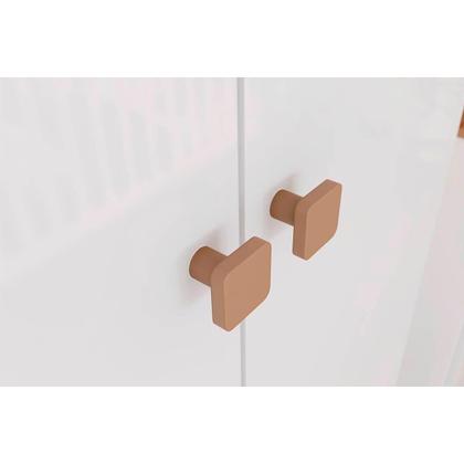 Imagem de Quarto de Bebê Completo Ternura 3 Peças (1 Guarda Roupa + 1 Berço + 1 Cômoda) QI79 Branco/Jequitiba - Henn