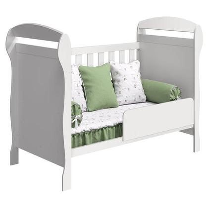 Imagem de Quarto de Bebê Eloá com Berço Americano Danny Branco Acetinado e Colchão da Gazin  Phoenix Baby