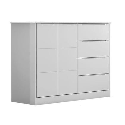 Imagem de Quarto de Bebê Eloá com Berço Americano Retro Maya Branco Acetinado  Phoenix Baby