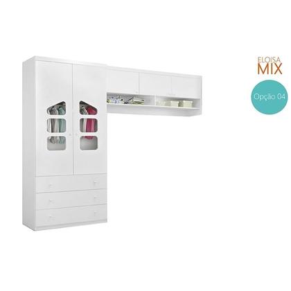 Imagem de Quarto de Bebê Eloisa com berço Doce Sonho Branco Brilho - Qmovi