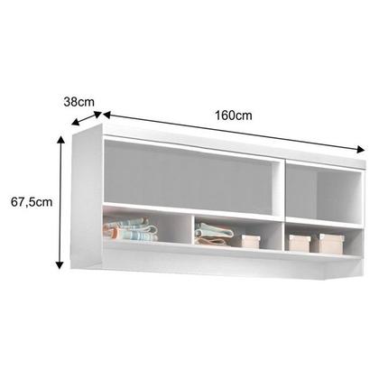 Imagem de Quarto de Bebê Eloisa com berço Doce Sonho Branco Brilho - Qmovi