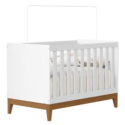 Imagem de Quarto de Bebê Flip Branco Acetinado com Colchão - Reller