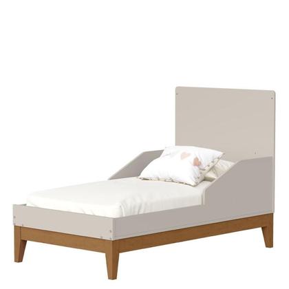 Imagem de Quarto de Bebê Flip com Cômoda Gaveteiro Areia Acetinado com Colchão - Reller