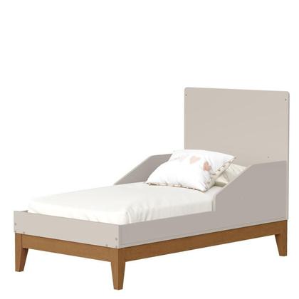 Imagem de Quarto de Bebê Flip com Cômoda Sapateira Areia Acetinado Savana com Colchão Ortobom - Reller