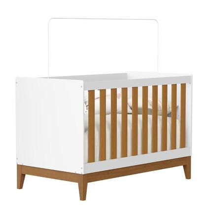 Imagem de Quarto de Bebê Flip Guarda Roupa 4P Branco Acetinado Savana com Colchão - Reller