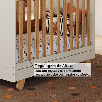 Imagem de Quarto de Bebê Guarda Roupa 3 Portas e Berço Minicama 4 em 1 Levy 100% MDF Espresso Móveis