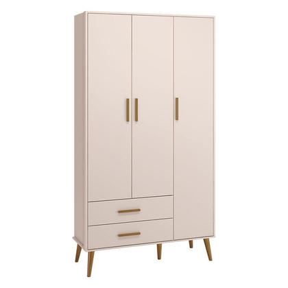 Imagem de Quarto de Bebê Isis 3 Portas Rosa Acetinado - Reller