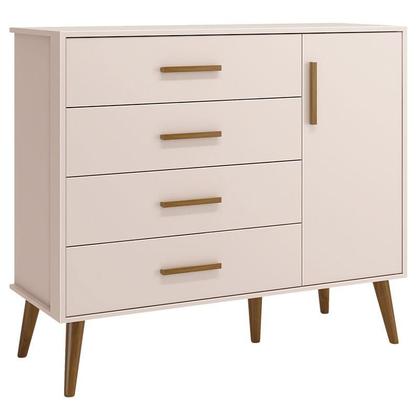 Imagem de Quarto de Bebê Isis 3 Portas Rosa Acetinado - Reller