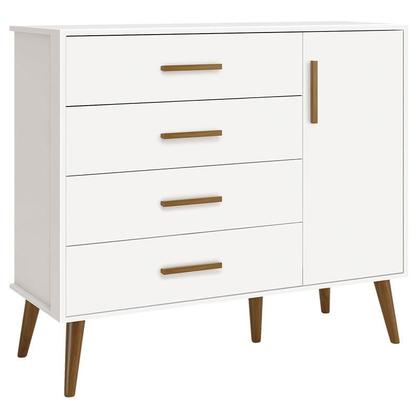 Imagem de Quarto de Bebê Isis 4 Portas Branco Acetinado - Reller